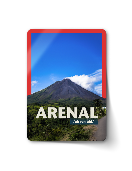 Arenal Front Side Template Card Design 