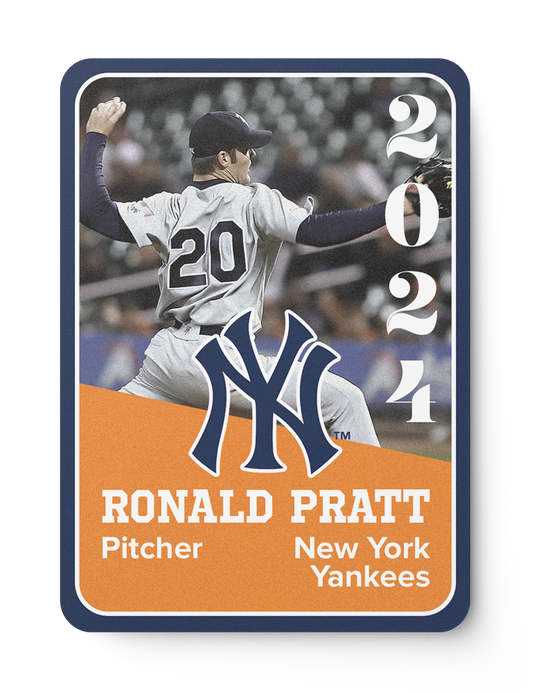 Baseball Curveball Card Design Template Front Side