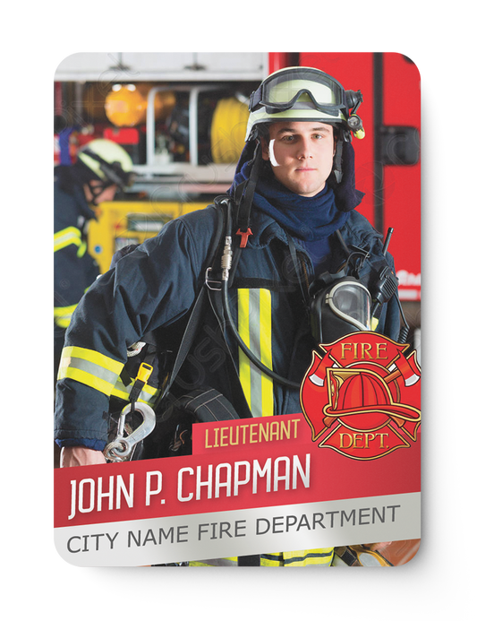 Firefighter Classic Card Design Template Front Side