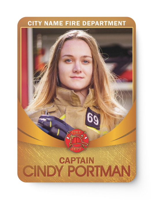 Firefighter Classic Card Design Template Front Side