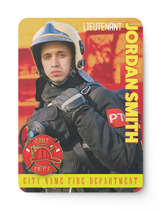 Firefighter Dynamic Card Design Template Front Side