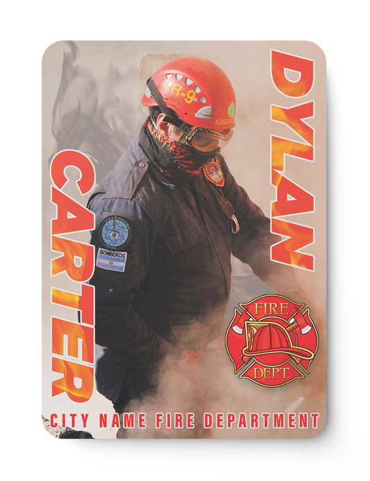 Firefighter Elegant Card Design Template Front Side