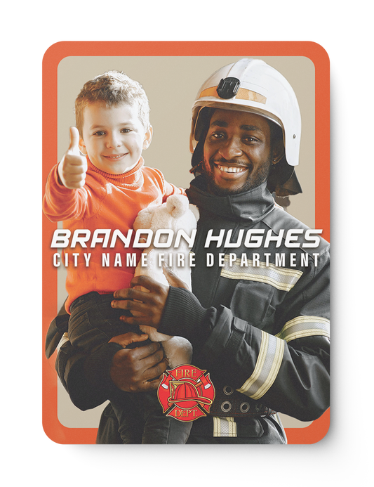 Firefighter Savior Card Design Template Front Side