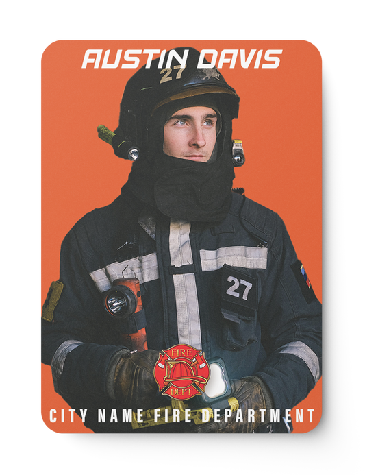 Firefighter Sleek Card Design Template Front Side