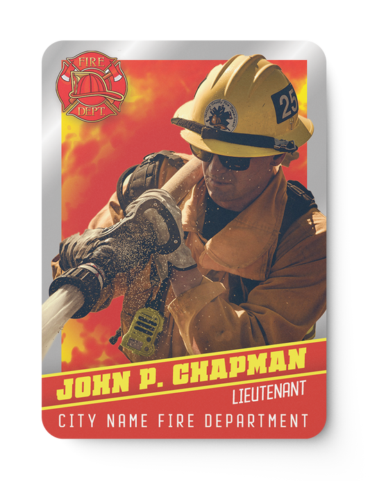 Firefighter Urban Card Design Template Front Side