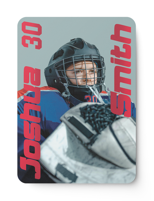 Hockey Novice Card Design Template Front Side