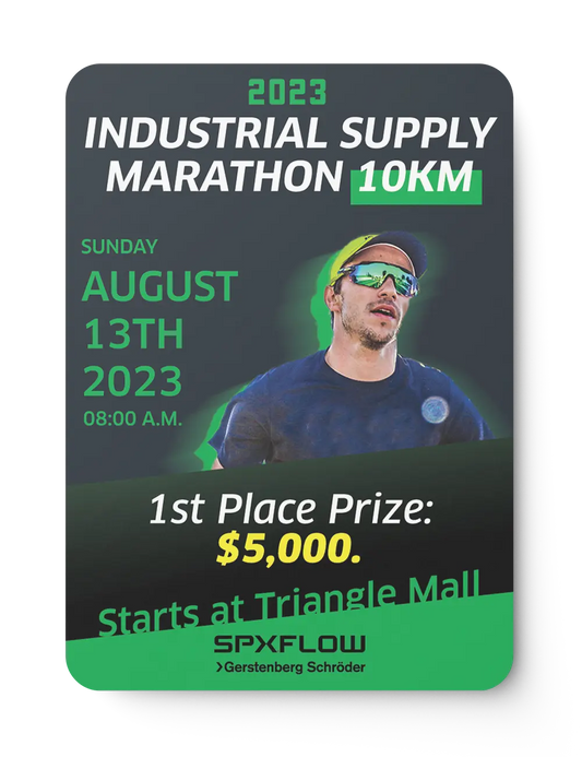 Marathon Invitation Card Design Template Front Side