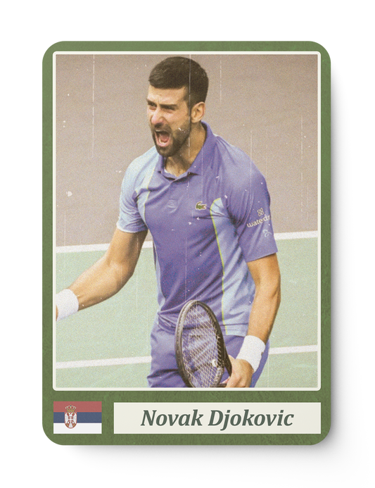 Tennis Retro Card Design Template Front Side